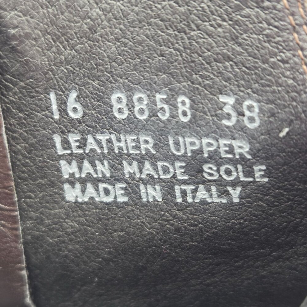Boemos Brown Italian Leather Ankle Boots Size 38 - Picture 9 of 13